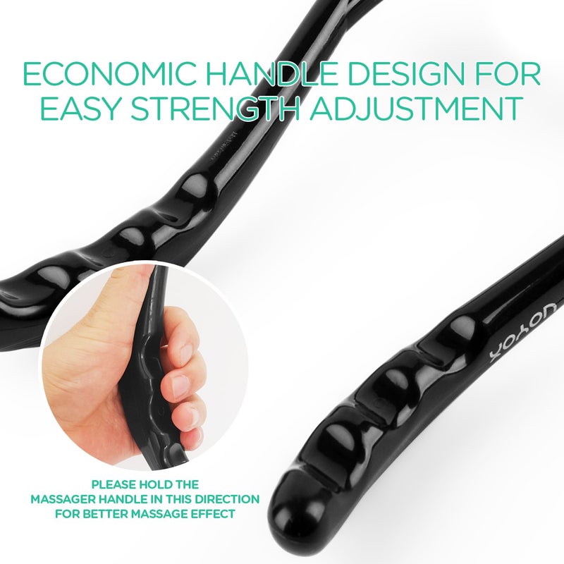 VOYOR Neck Massager Shiatsu Deep Tissue Dual Trigger Point Shoulder Massager for Pain Relief, Ergonomic Handle Design, Lightweight & Portable MS110 - Image 5